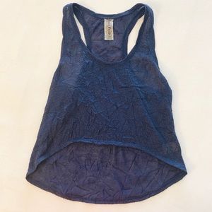 EUC Free People cropped racerback glitter tank